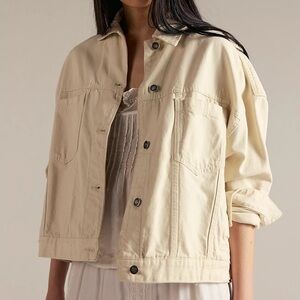 Free People Cream Jean Jacket